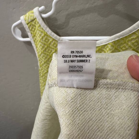 Janie and Jack Yellow Jacquard Geometric Tank Dress - Picture 9 of 9